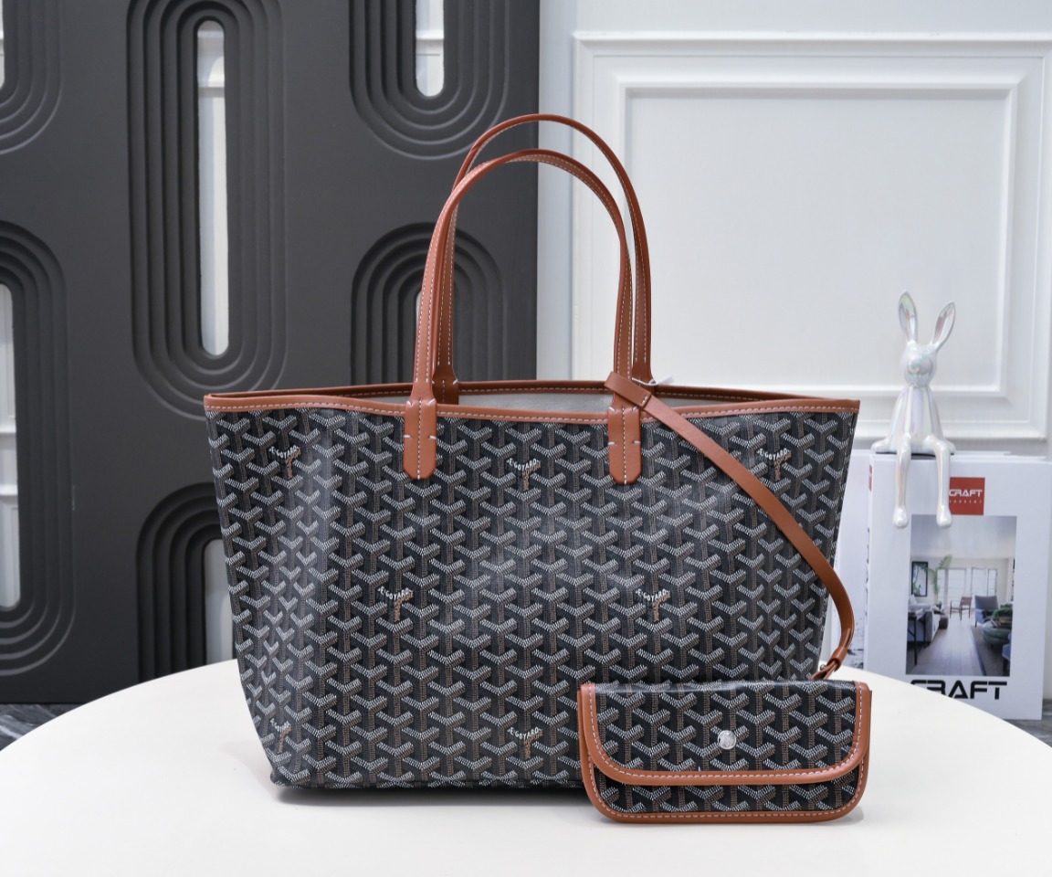 Goyard Saint Louis Bag Black & Tan - Bag