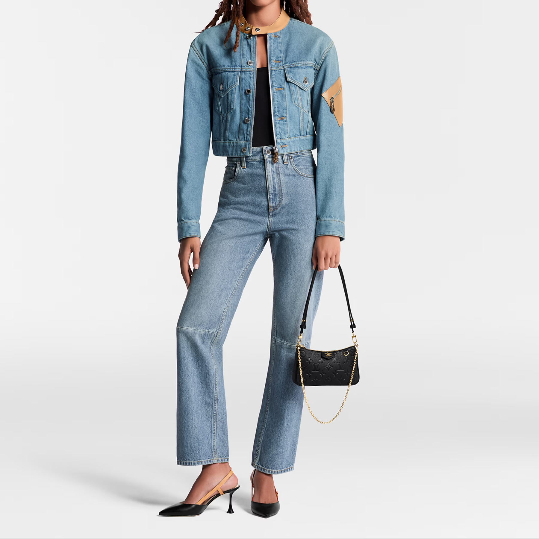 Louis Vuitton Empreinte Monogram Leather Black Easy Pouch On Strap Shoulder Bag Black - Bag