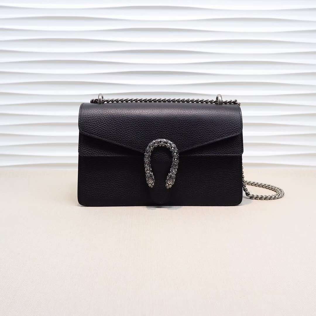 Gucci DIONYSUS Black Leather Small Shoulder Bag