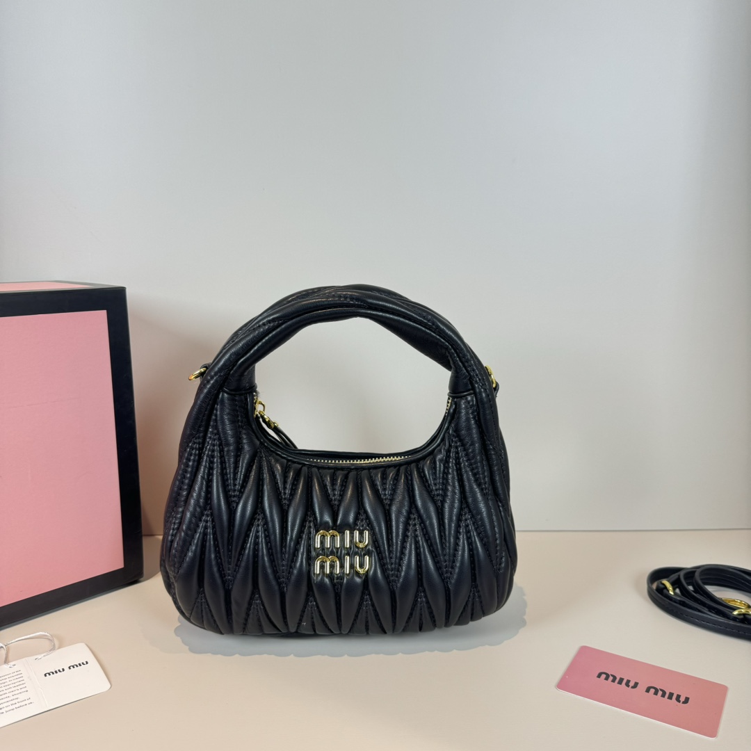 Miu Miu Wander matelassé nappa leather hobo bag handbag - Bag