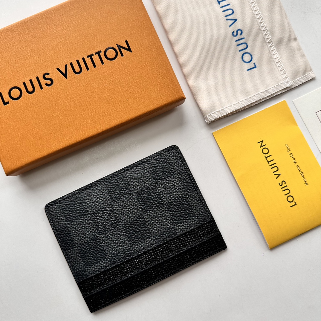 Louis Vuitton Neo Porte Cartes Black Wallet ﻿