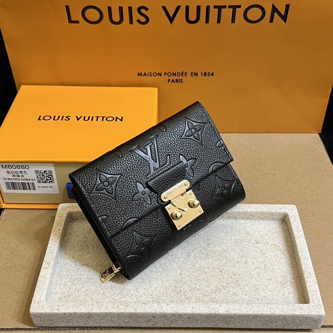 Louis Vuitton LV Métis Monogram Empreinte Wallet-Black Wallet