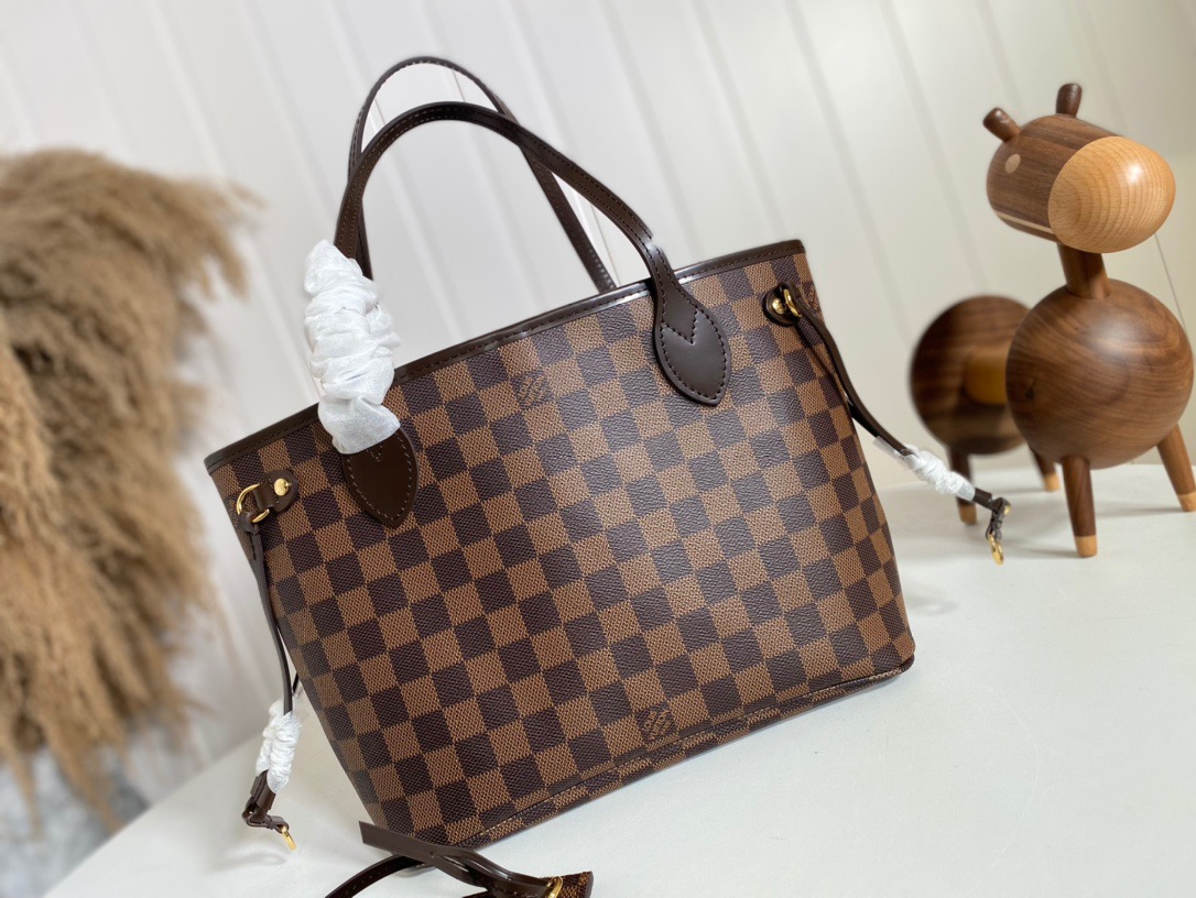 LOUIS VUITTON LV Damier Ebene Canvas Neverfull PM Cherry - Bag