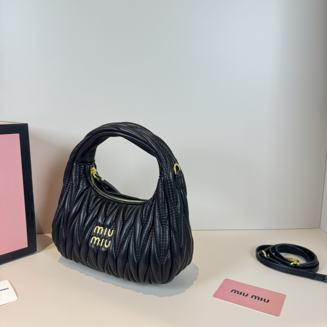 Miu Miu Wander matelassé nappa leather hobo bag handbag - Bag