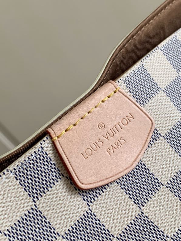 Louis Vuitton Graceful PM Damier Azur Canvas Shoulder Bag