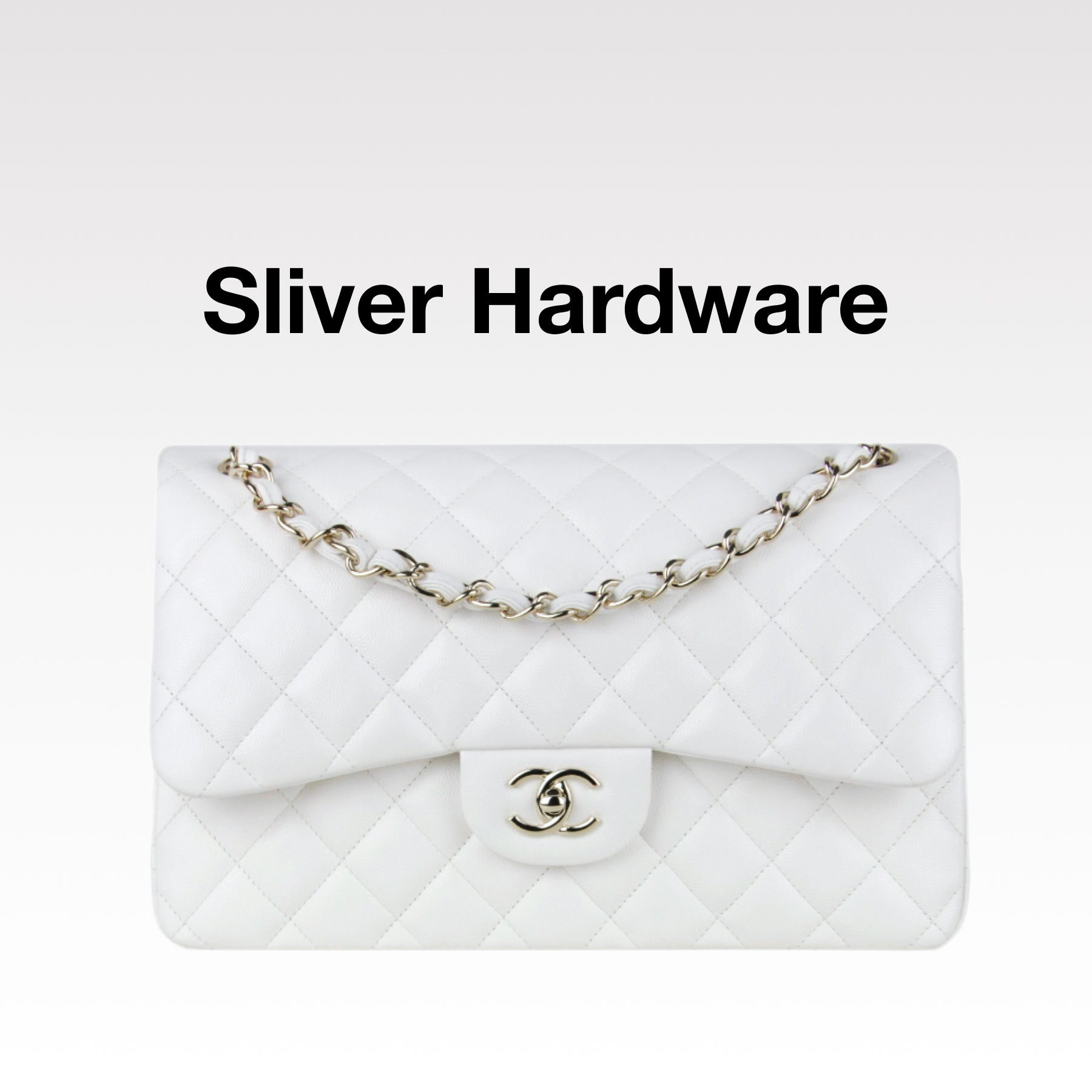 Chanel Classic Double Flag Bag White Leather Shoulder Bag