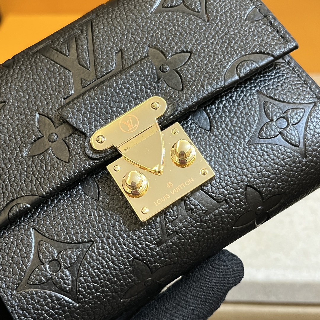 Louis Vuitton LV Métis Monogram Empreinte Wallet-Black Wallet