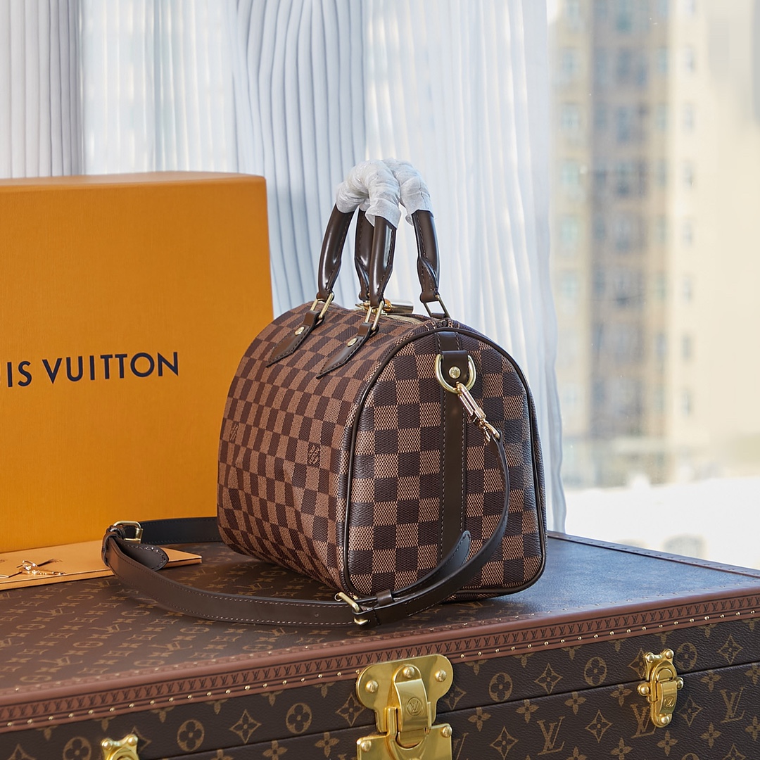 Louis Vuitton Speedy Bandoulière 25 Damier Ebene Women Handbag - Bag
