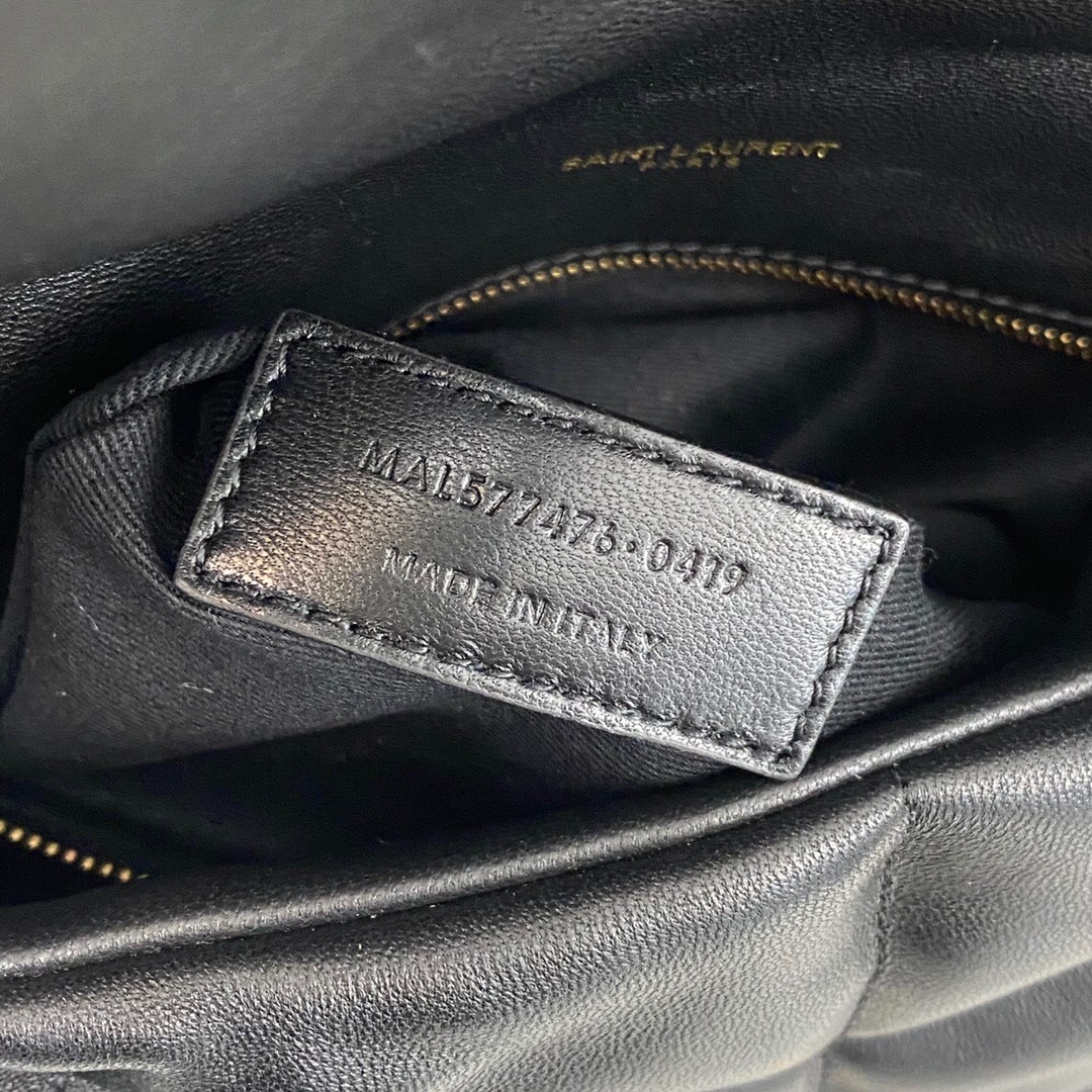 SAINT LAURENT Loulou Puffer Small Quilted Leather Shoulder Bag Black - Bag