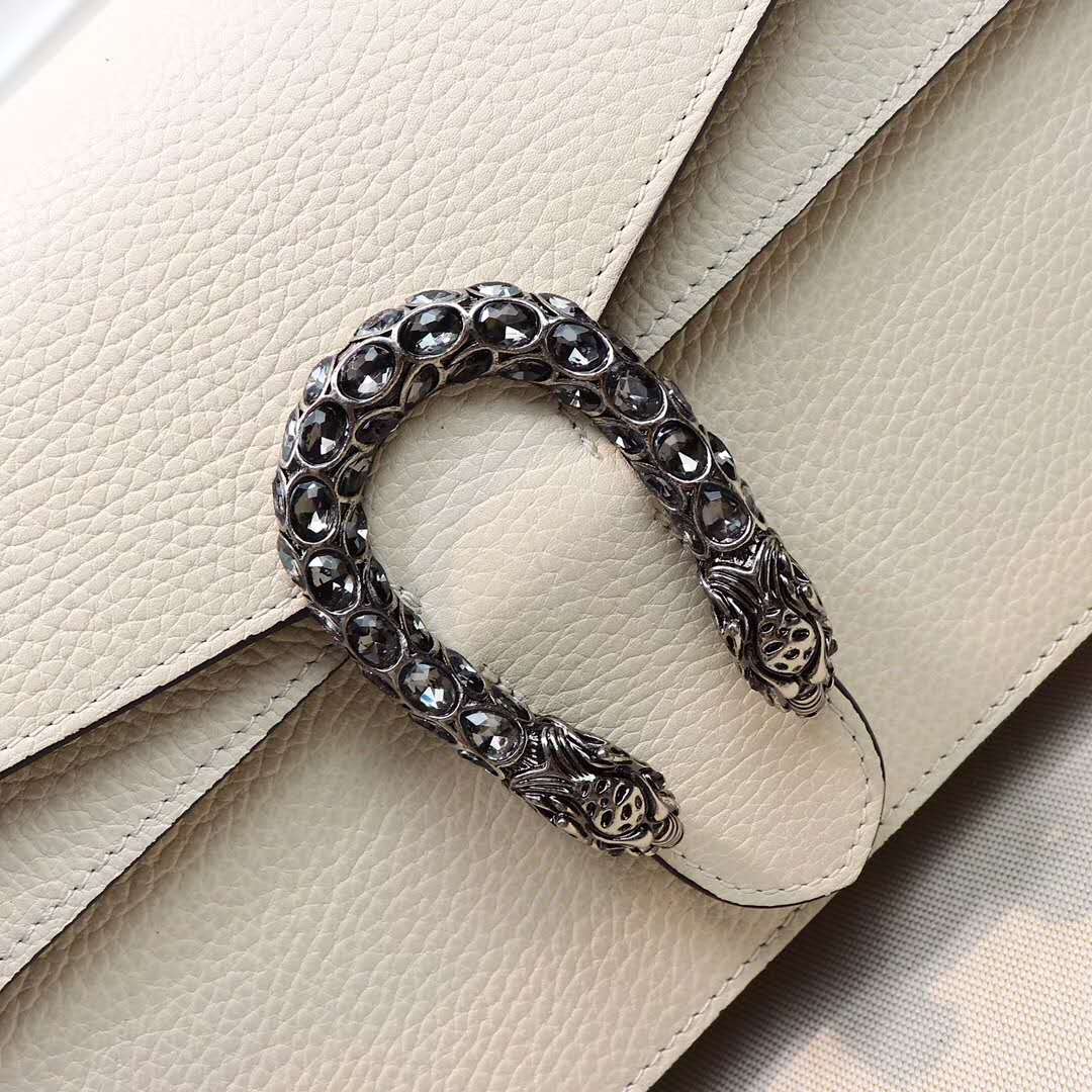 Gucci DIONYSUS White Leather Small Shoulder Bag