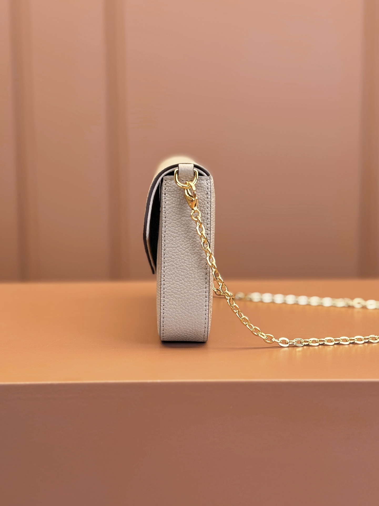 Louis Vuitton POCHETTE FÉLICIE Chain Bag - Elephant Gray Embossed Bag