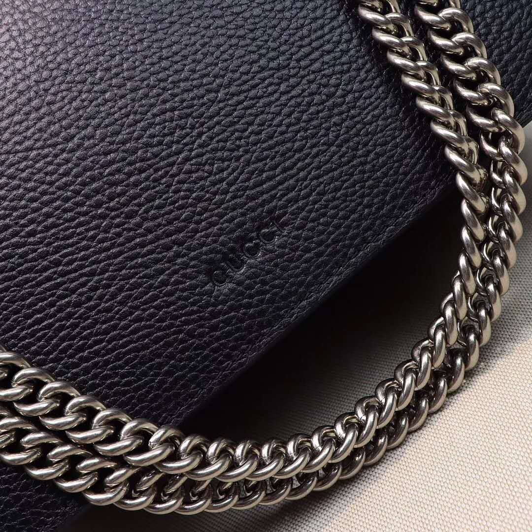 Gucci DIONYSUS Black Leather Small Shoulder Bag