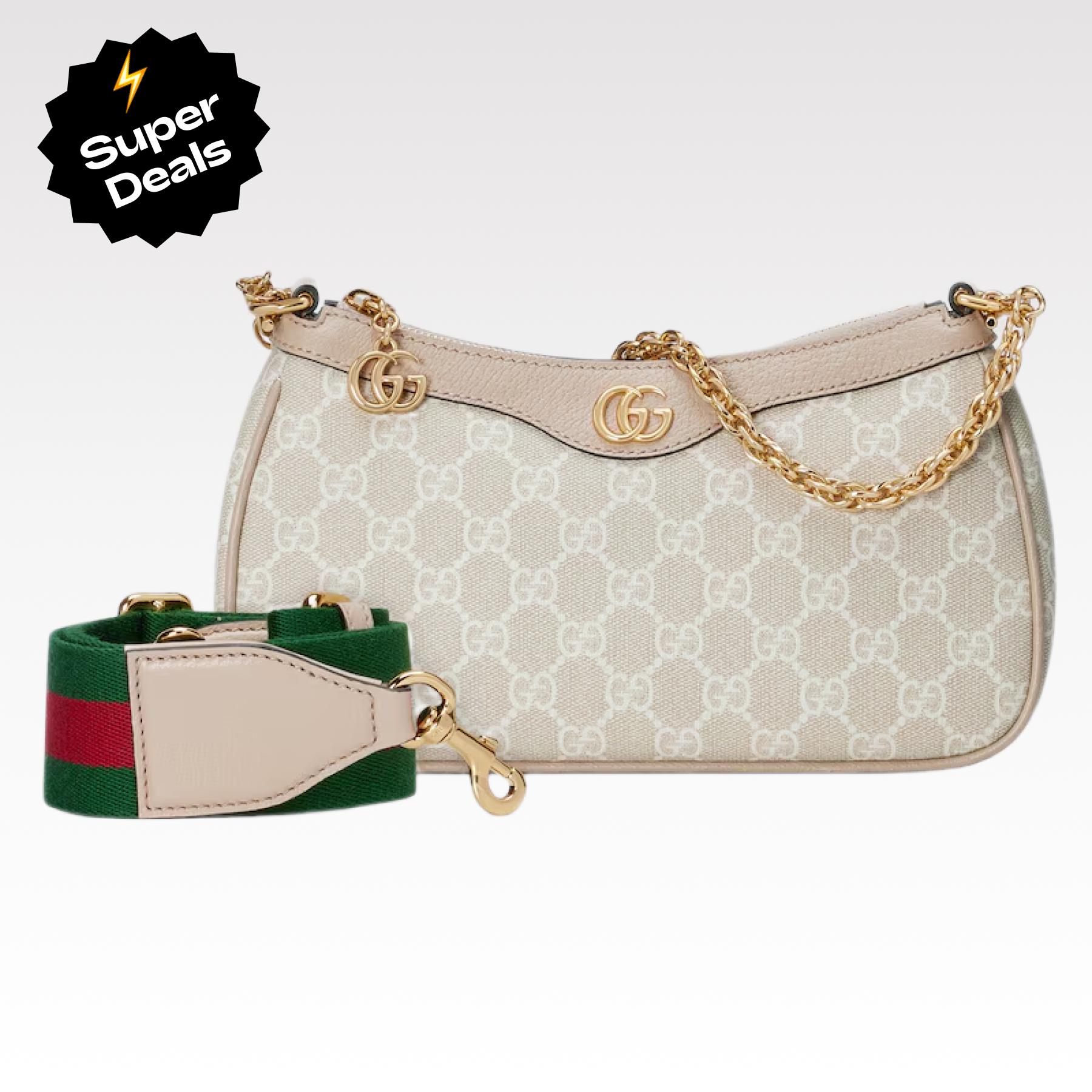 Gucci Ophidia Collection Handbag - Beige And White Bag