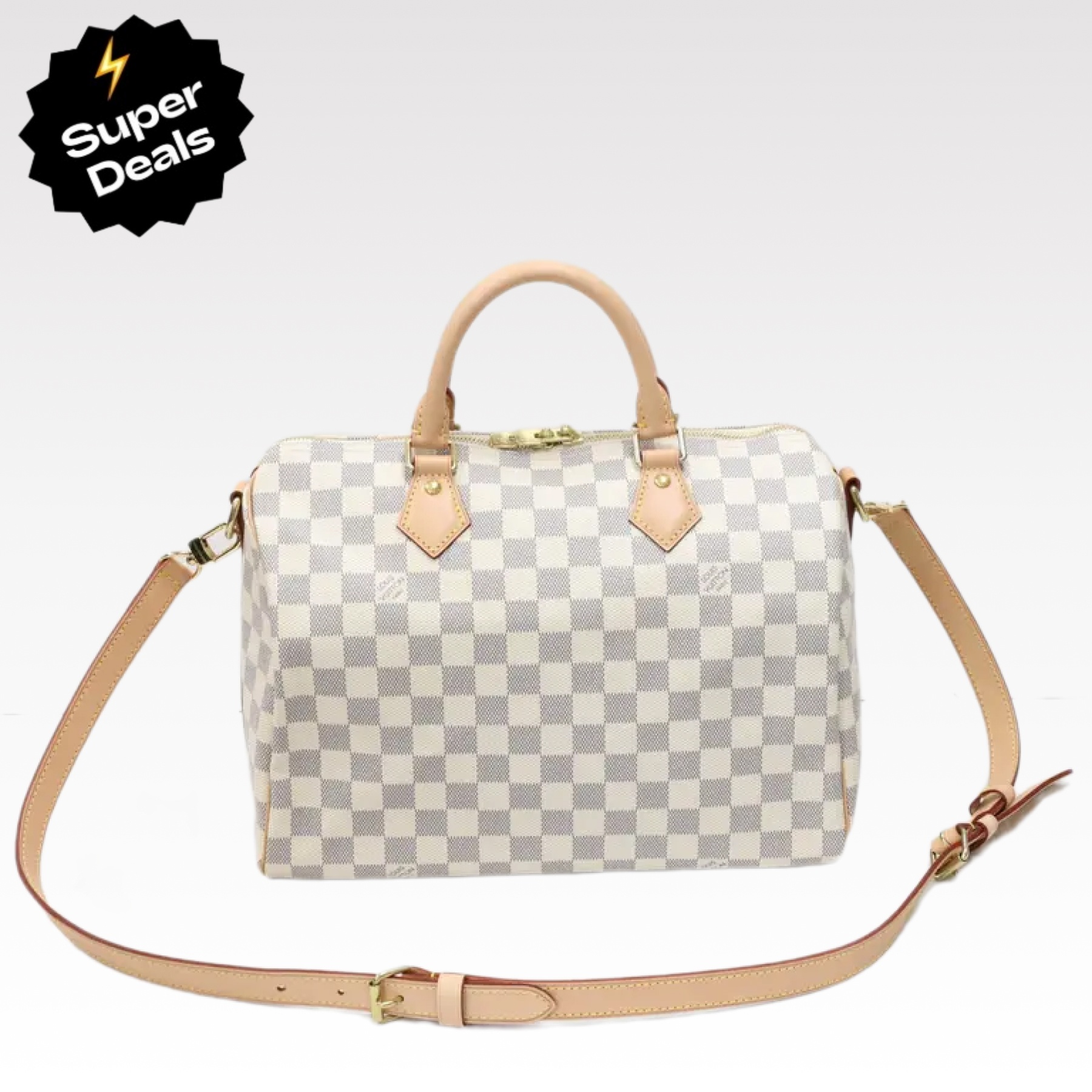 Louis Vuitton Speedy Bandoulière 35 Damier Azur Canvas Women Handbag - Bag