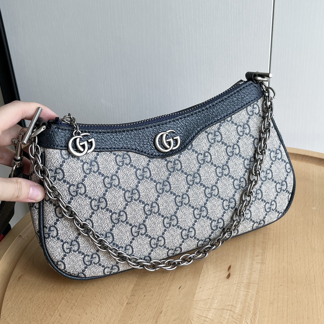 Gucci Ophidia Collection Mini Handbag - Beige And Black Bag