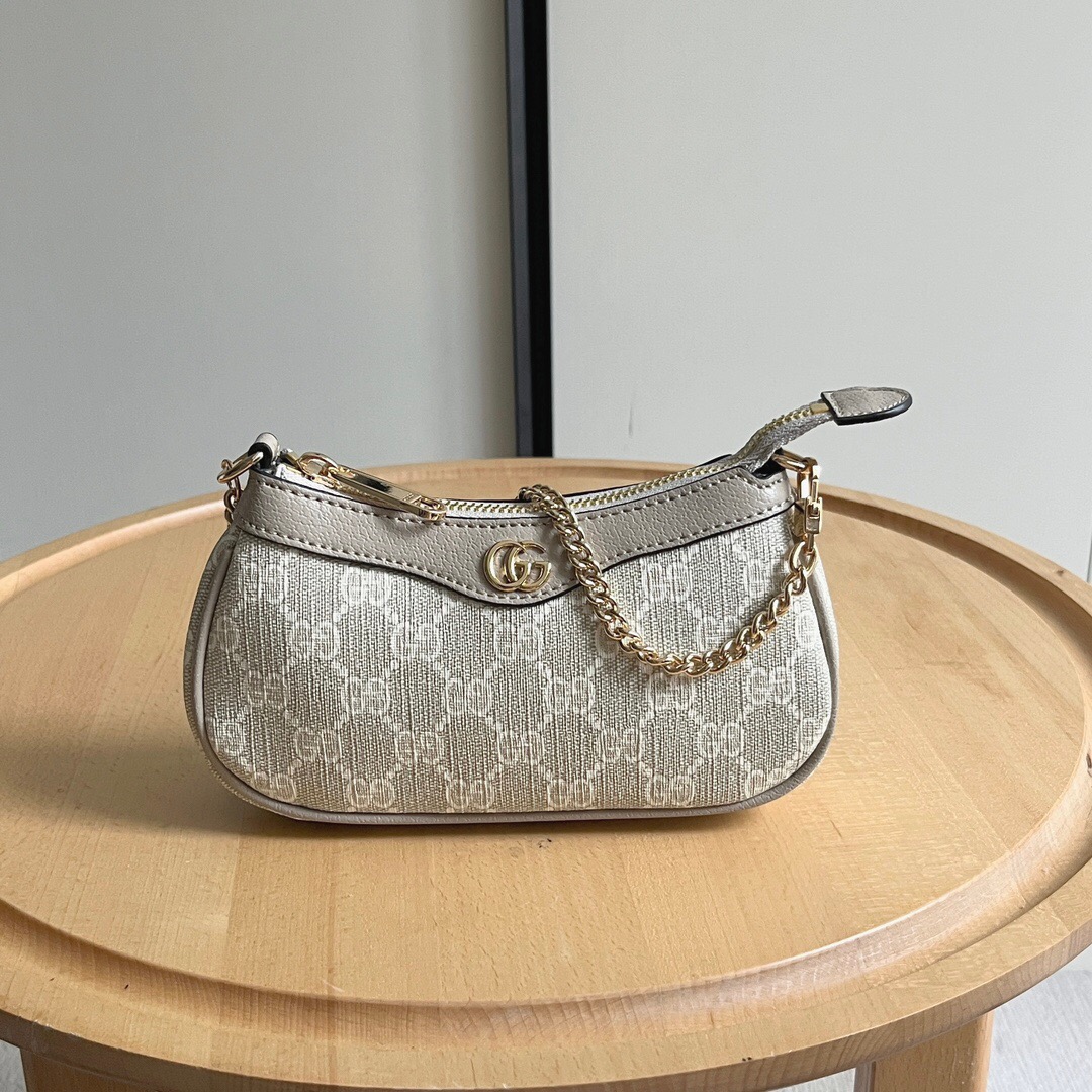 Gucci Ophidia Collection Handbag - Beige And White Bag