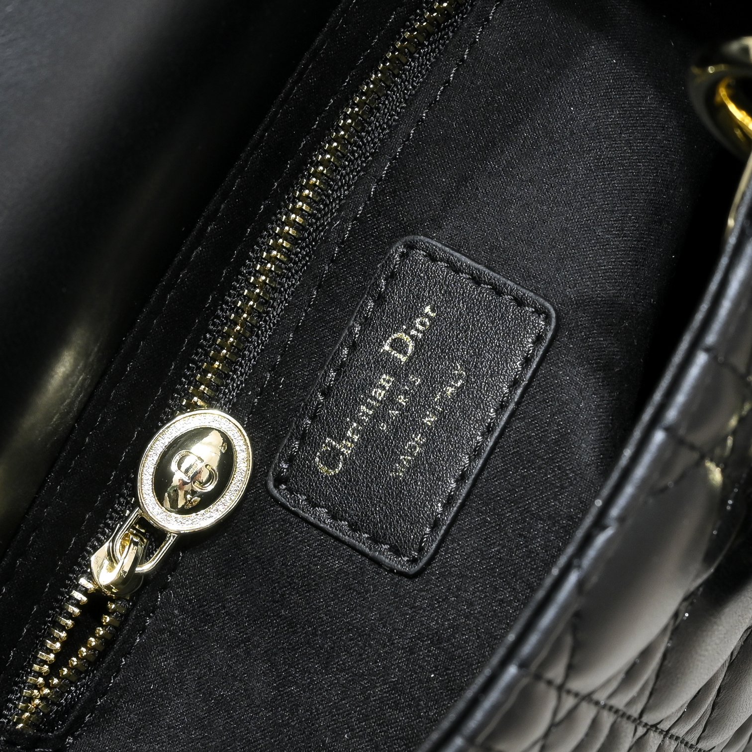 Dior Small Lady Dior Bag Black Cannage Calfskin - Bag