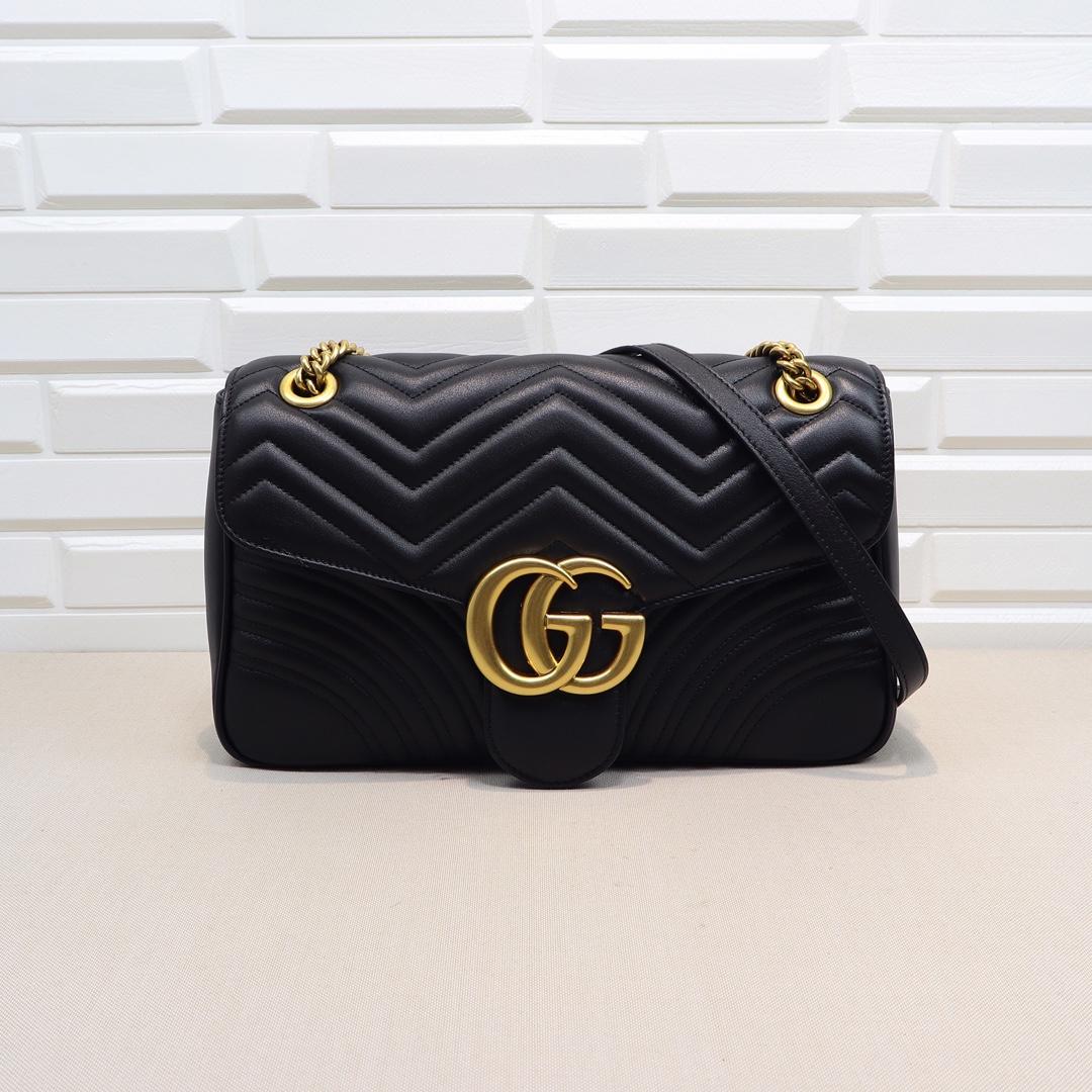Gucci GG Marmont Small Shoulder Bag Black - Bag