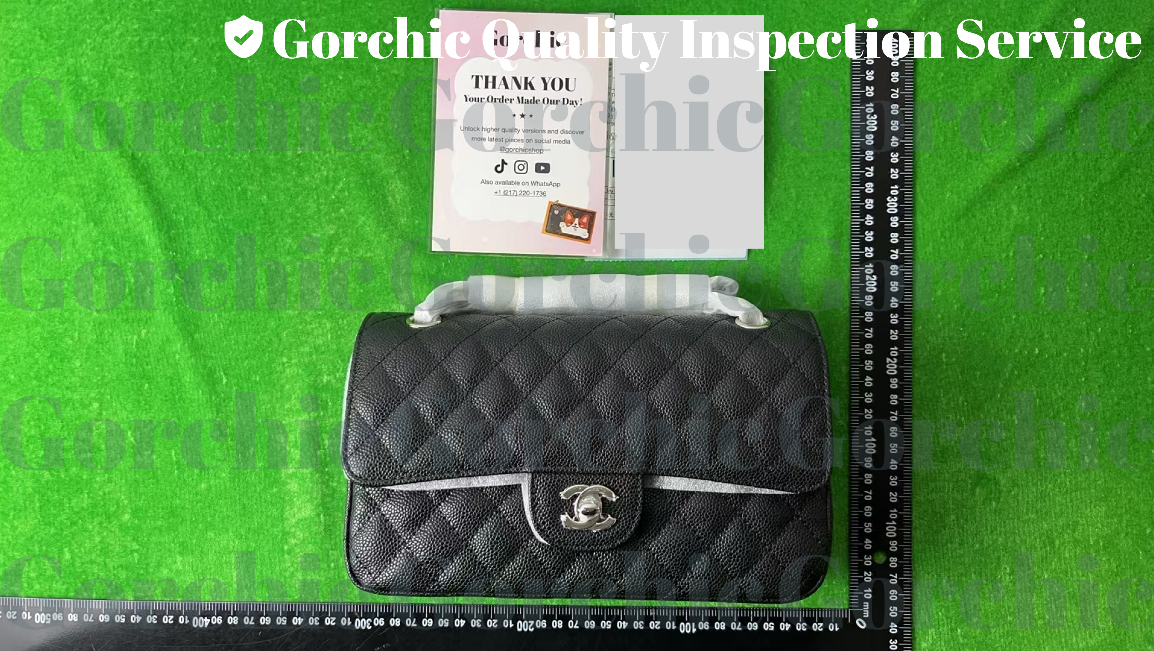 Chanel Classic Flag Bag Small Classic Double Flap Black Calfskin Silver Hardware - Bag