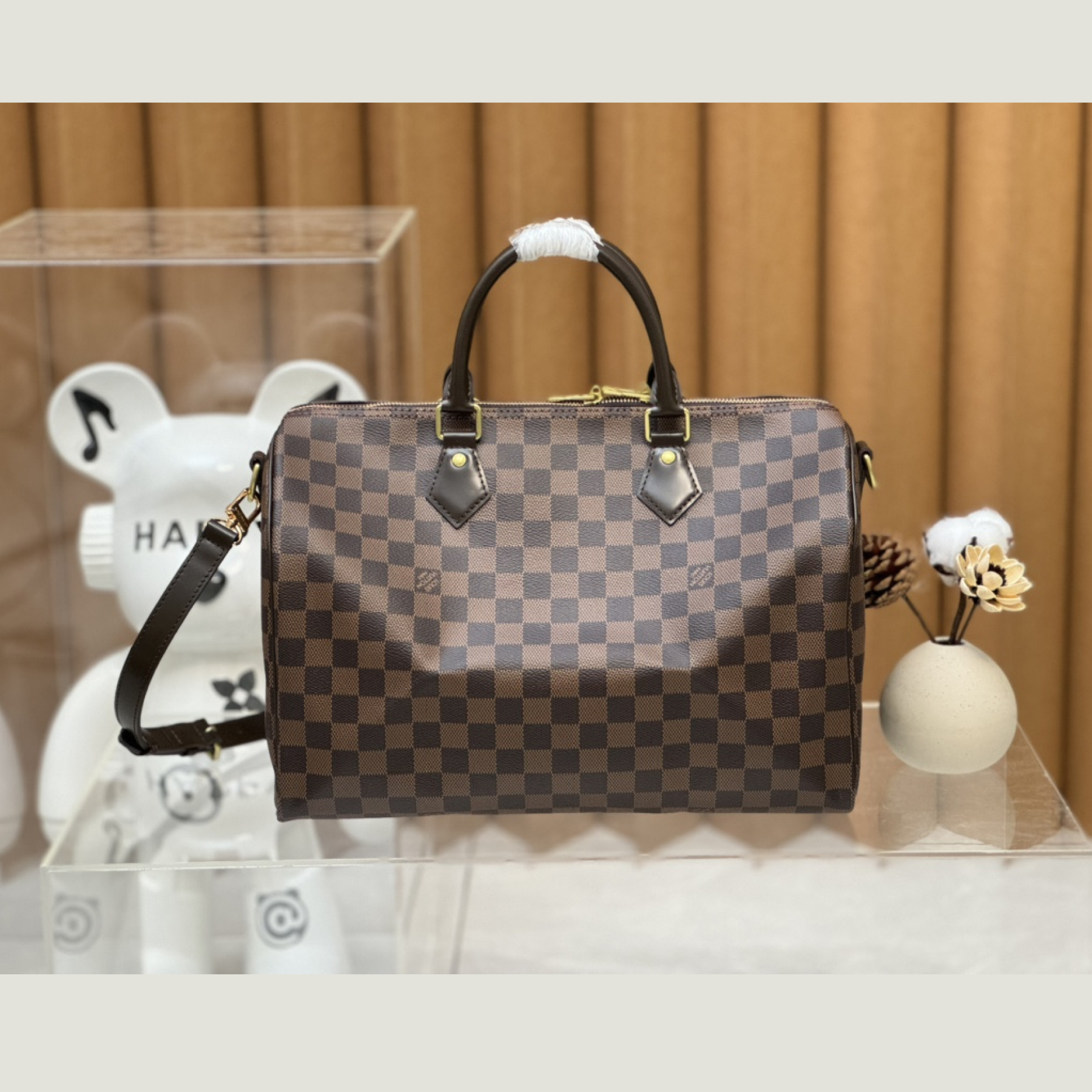 Louis Vuitton Speedy Bandoulière Damier Ebene Women Handbag - Bag