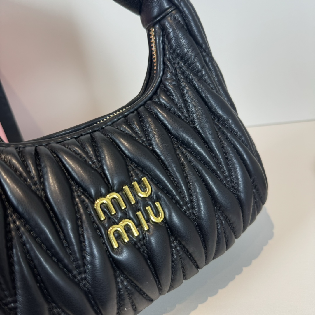 Miu Miu Wander matelassé nappa leather hobo bag handbag - Bag