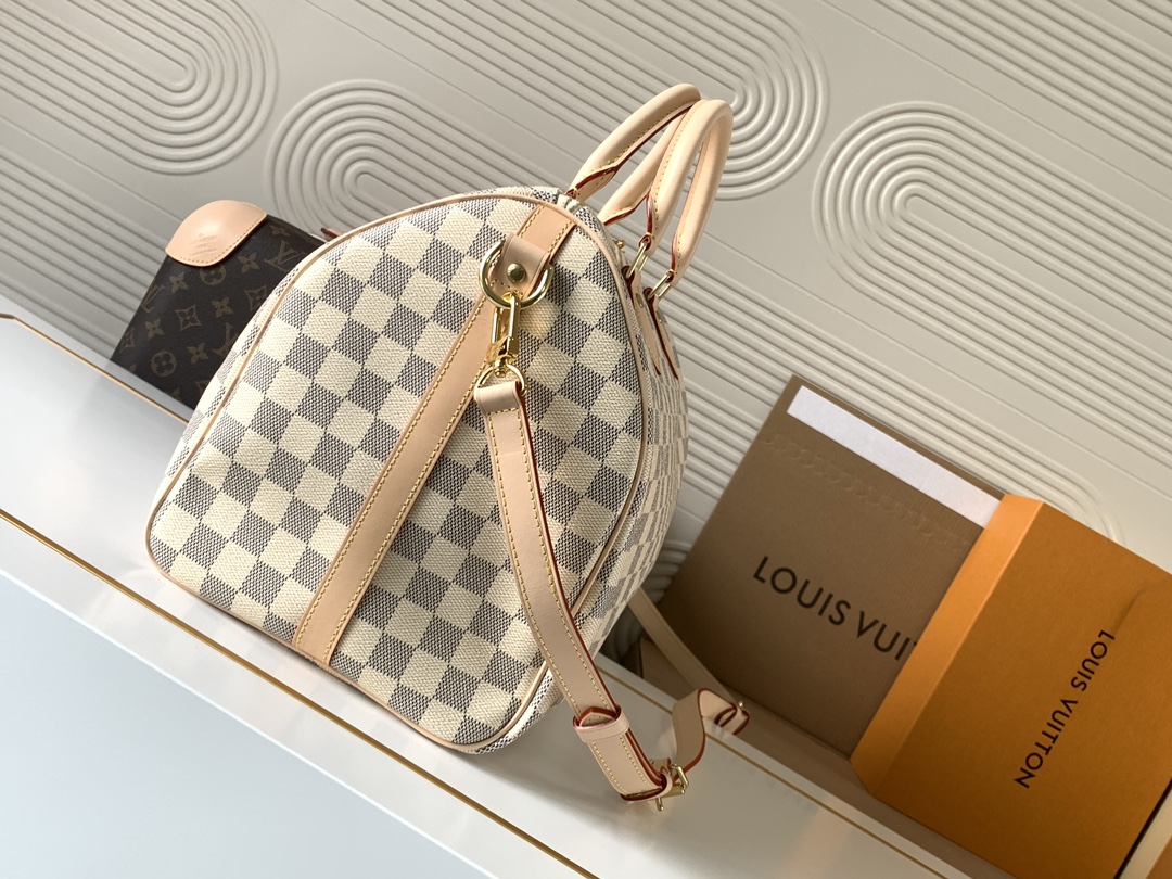 Louis Vuitton Speedy Bandoulière 35 Damier Azur Canvas Women Handbag - Bag
