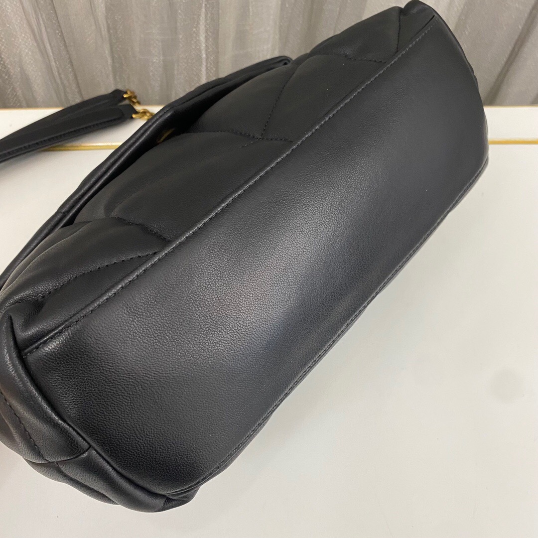 SAINT LAURENT Loulou Puffer Small Quilted Leather Shoulder Bag Black - Bag