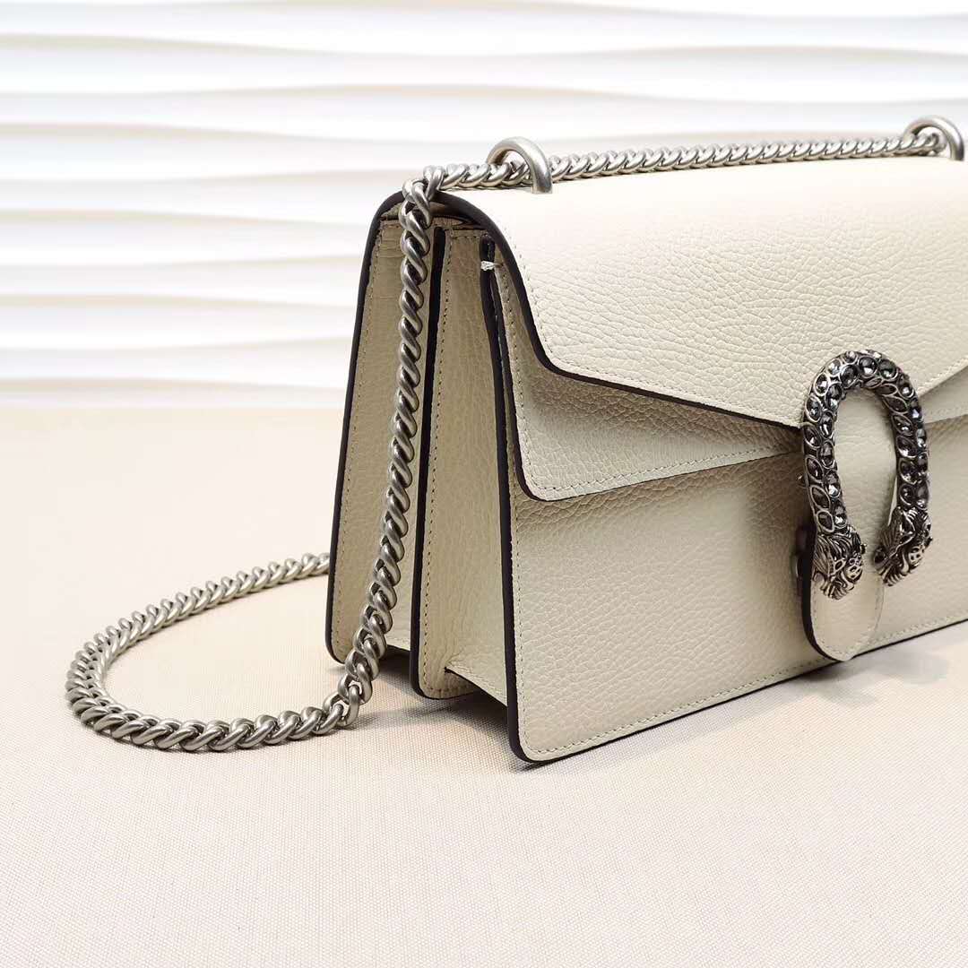 Gucci DIONYSUS White Leather Small Shoulder Bag