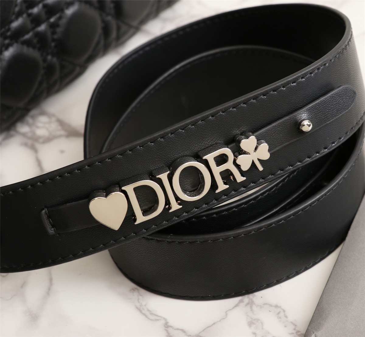 Dior Small Lady Dior Bag Black Cannage Calfskin Silver Hardware - Bag
