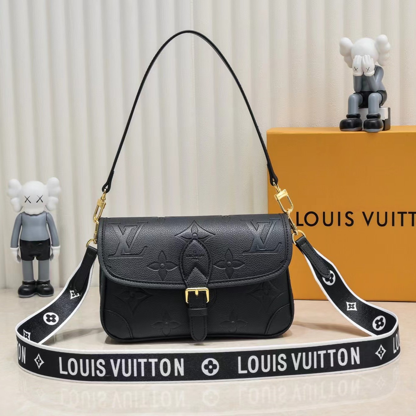 Louis Vuitton LV Empreinte Monogram Leather Black Diane Black-bag