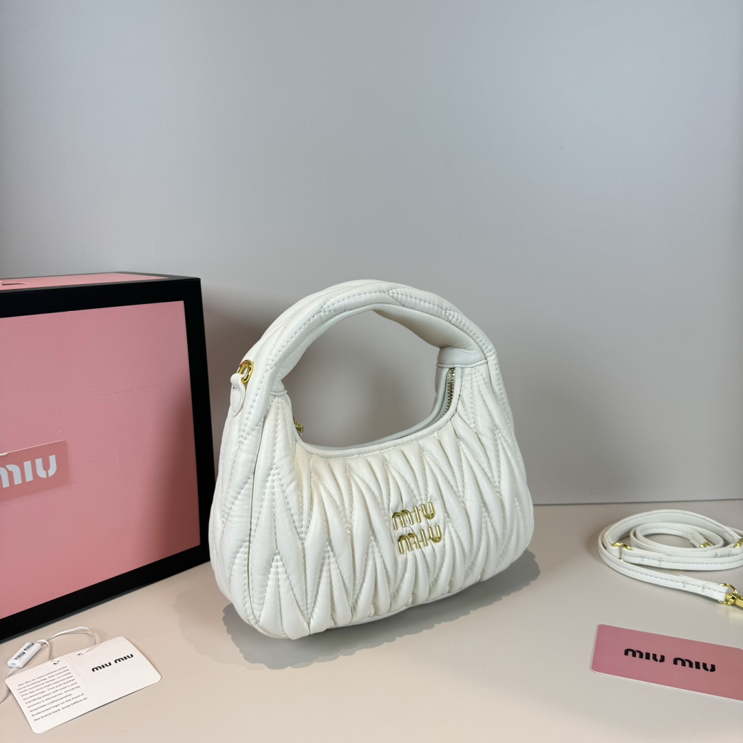 Miu Miu Wander matelassé nappa leather hobo bag handbag - Bag