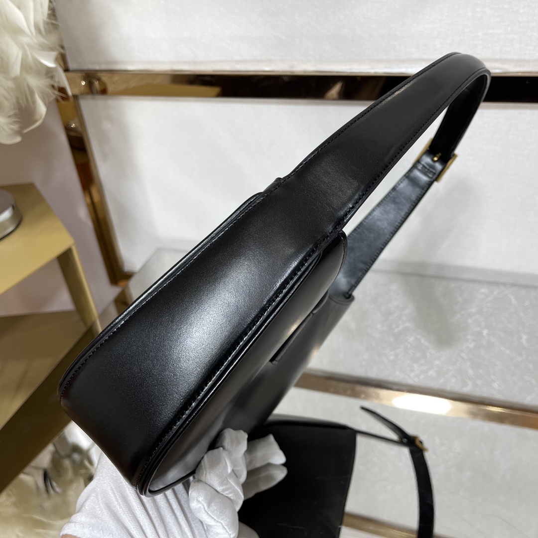 SAINT LAURENT YSL Croc-Embossed Le 5 à 7 Hobo Bag