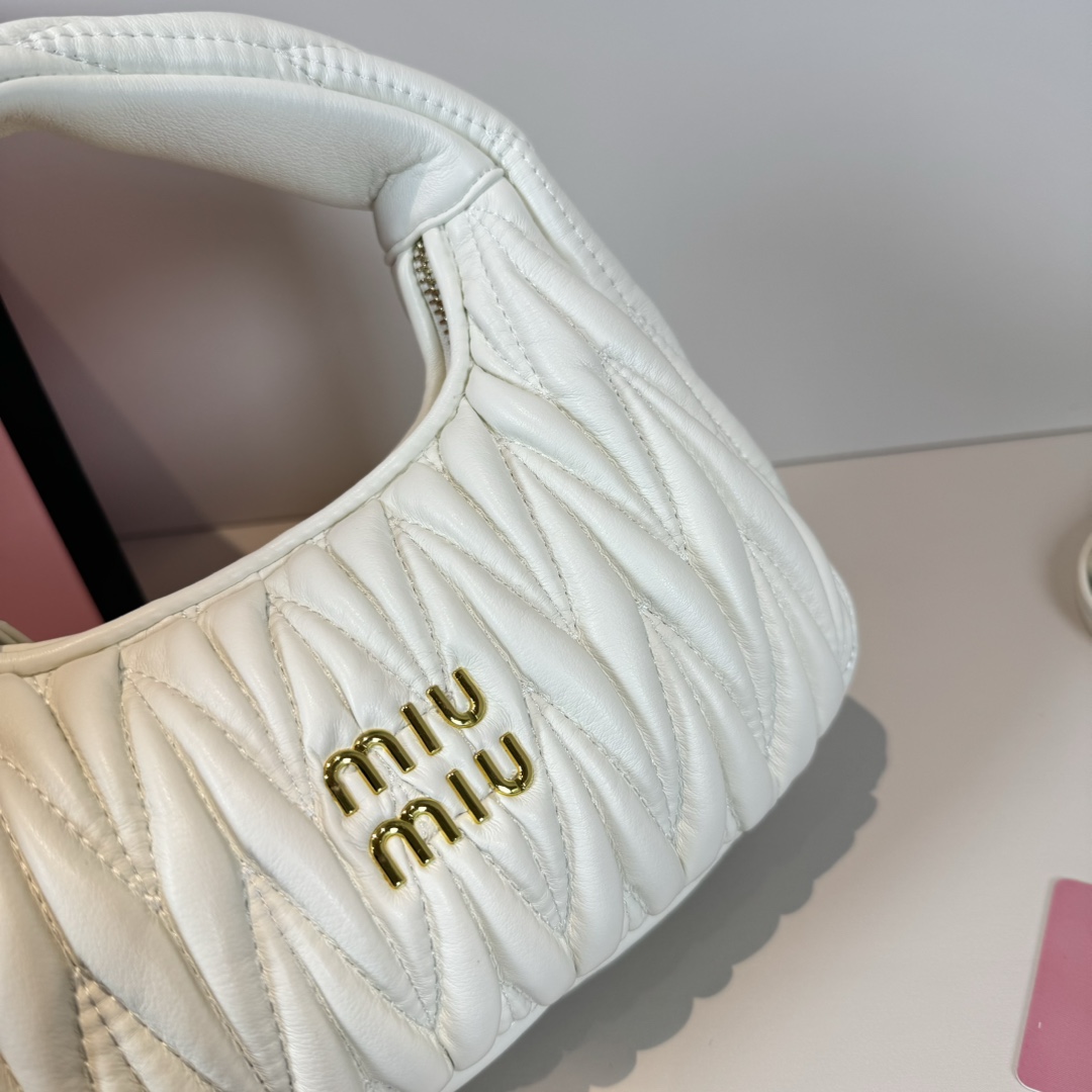 Miu Miu Wander matelassé nappa leather hobo bag handbag - Bag