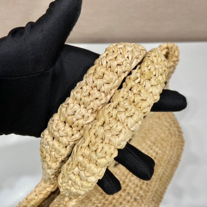 Prada Crochet tote bag Raffia Small bag