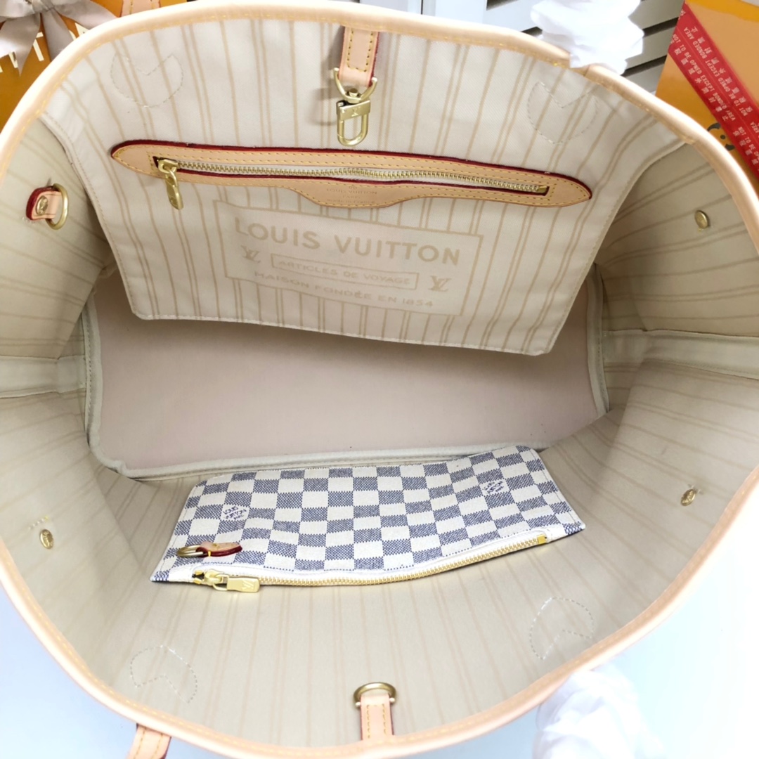 LOUIS VUITTON LV Damier Azur Canvas Neverfull GM - Bag