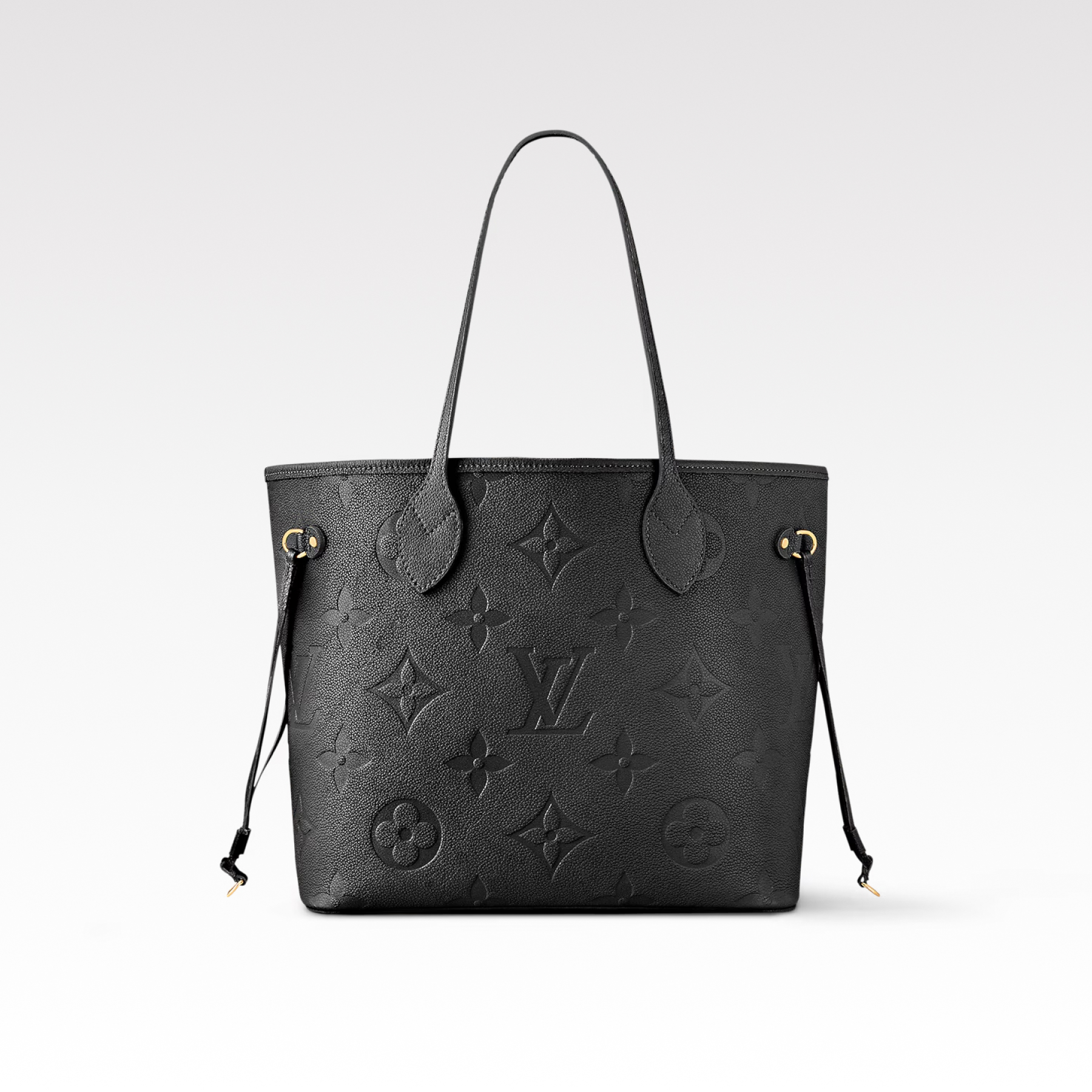 Louis Vuitton Neverfull Black Embossed Medium Handbag