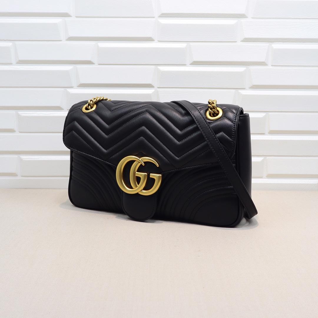 Gucci GG Marmont Small Shoulder Bag Black - Bag