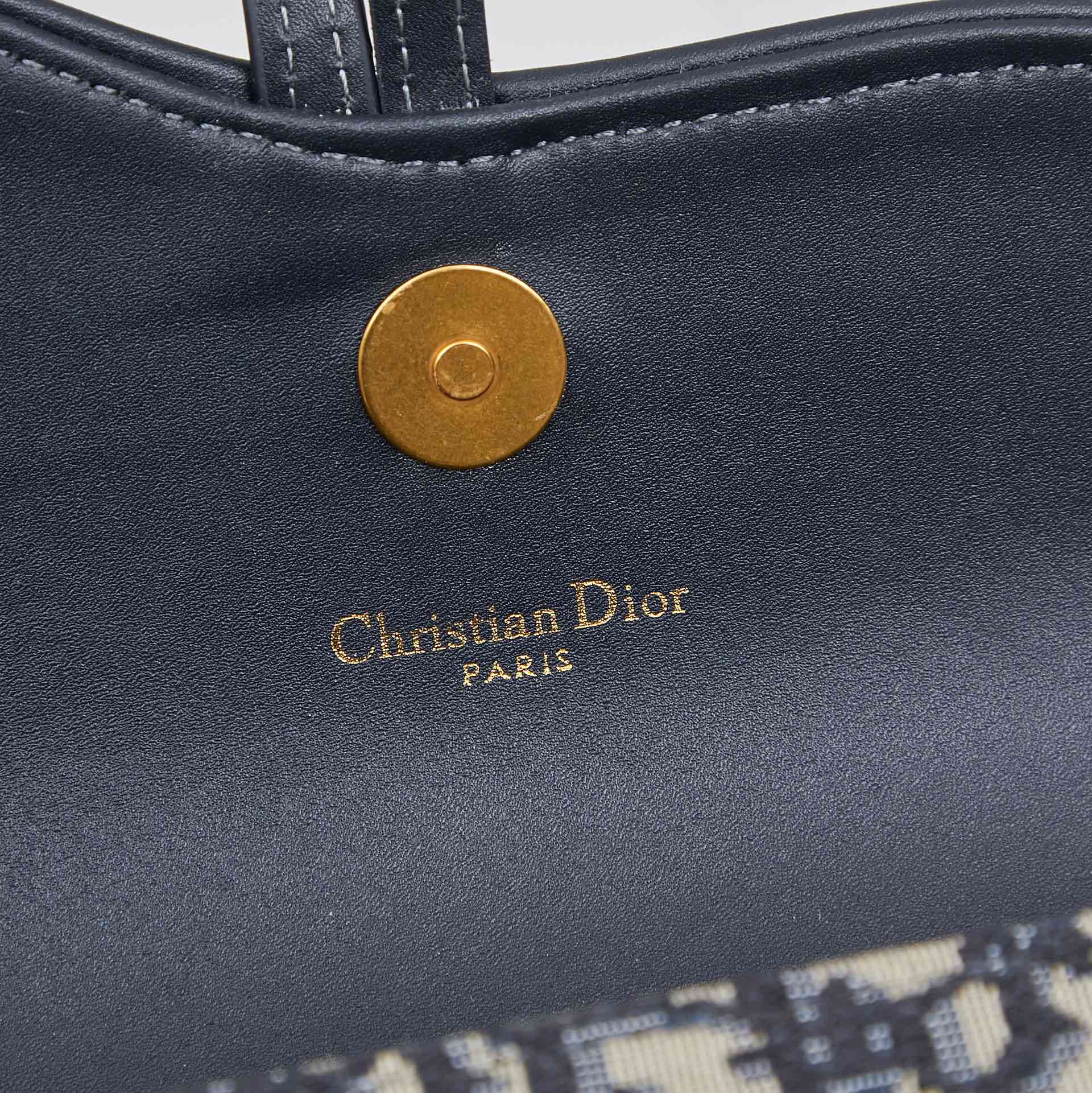 Dior Saddle Blue Chain Pouch Bag