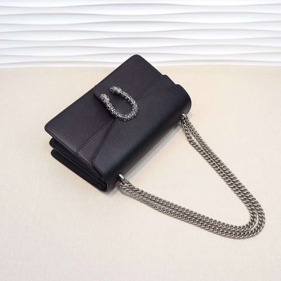 Gucci DIONYSUS Black Leather Small Shoulder Bag