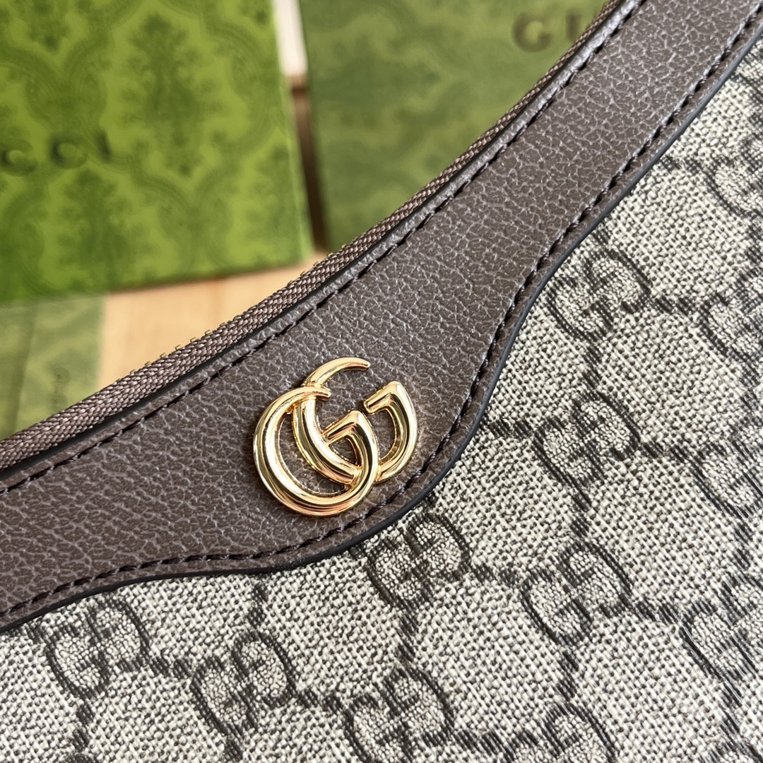 Gucci Ophidia Collection Handbag - Beige And Dark Brown Bag