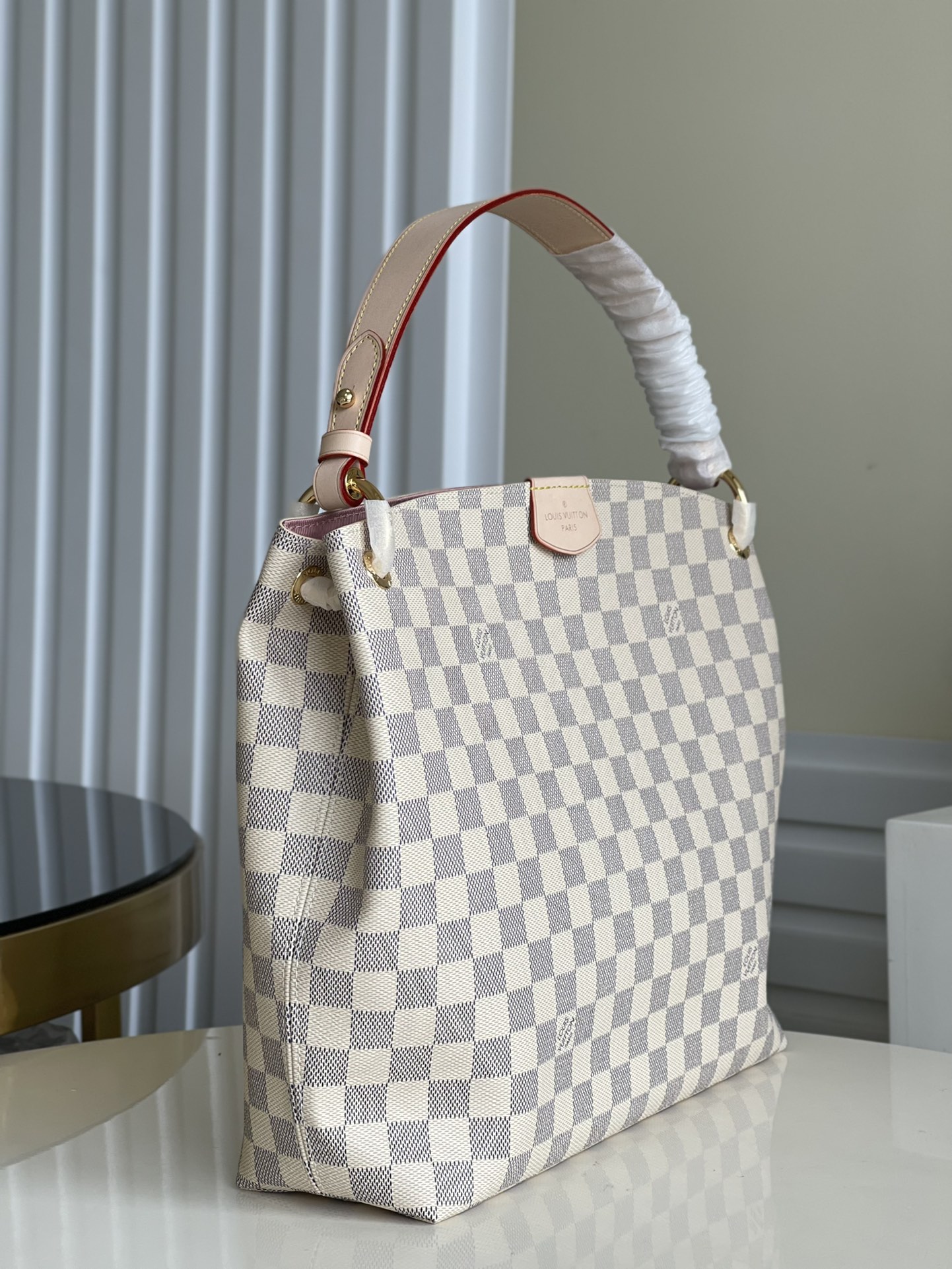 Louis Vuitton Graceful PM Damier Azur Canvas Shoulder Bag