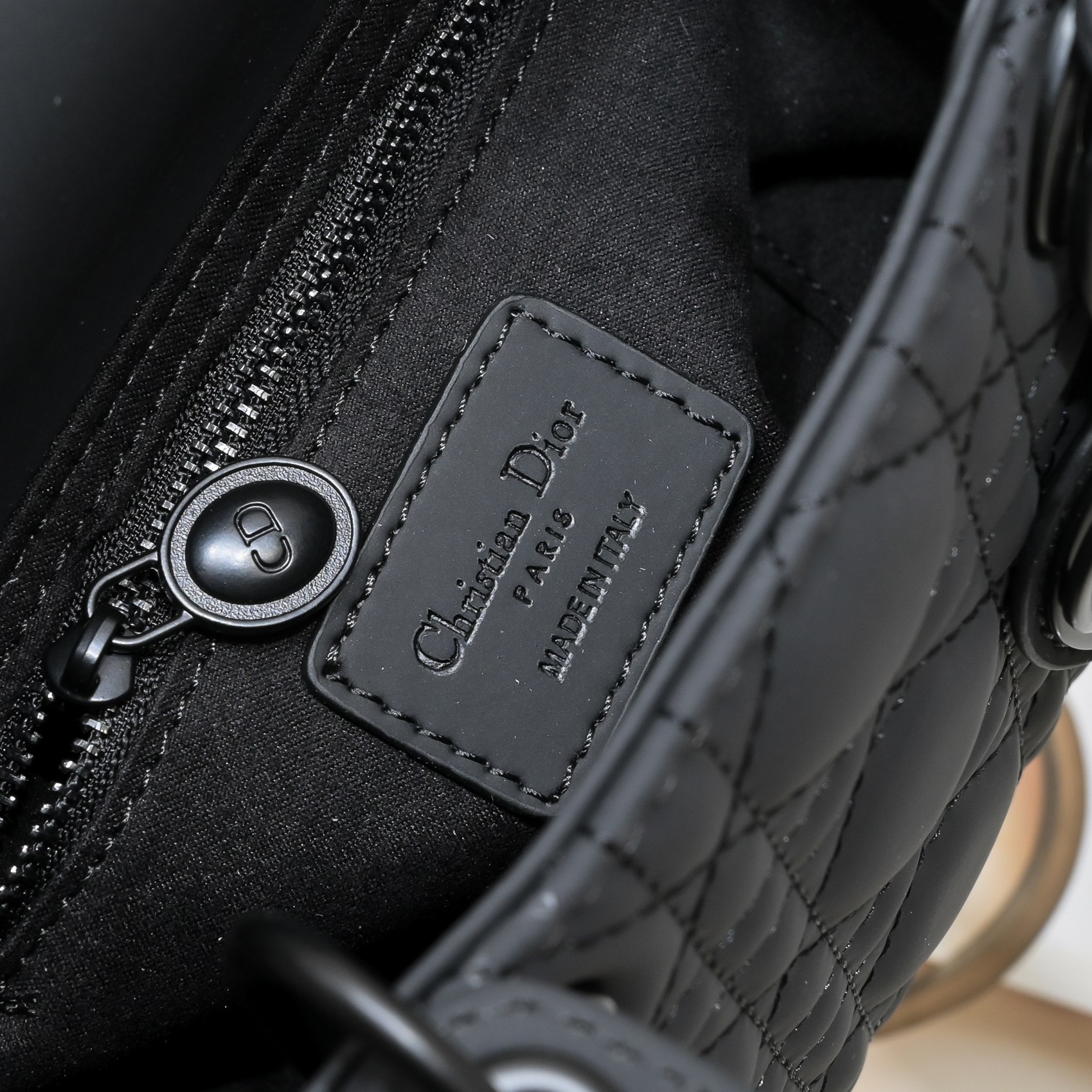 Dior Mini Lady Dior Bag Black Ultramatte Calfskin - Bag