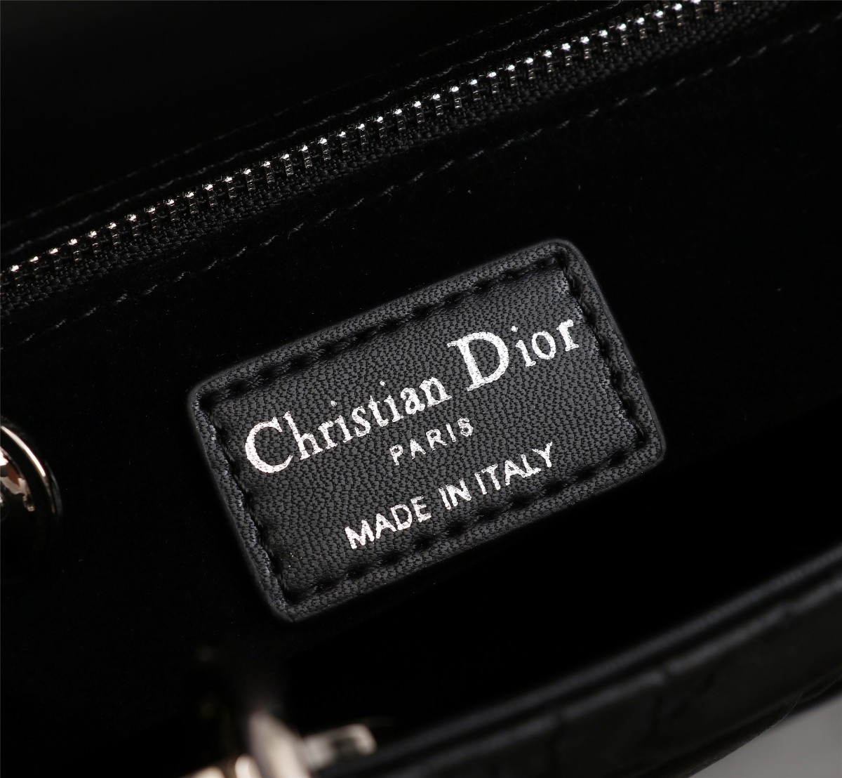 Dior Small Lady Dior Bag Black Cannage Calfskin Silver Hardware - Bag