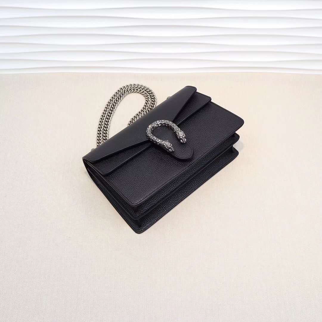 Gucci DIONYSUS Black Leather Small Shoulder Bag