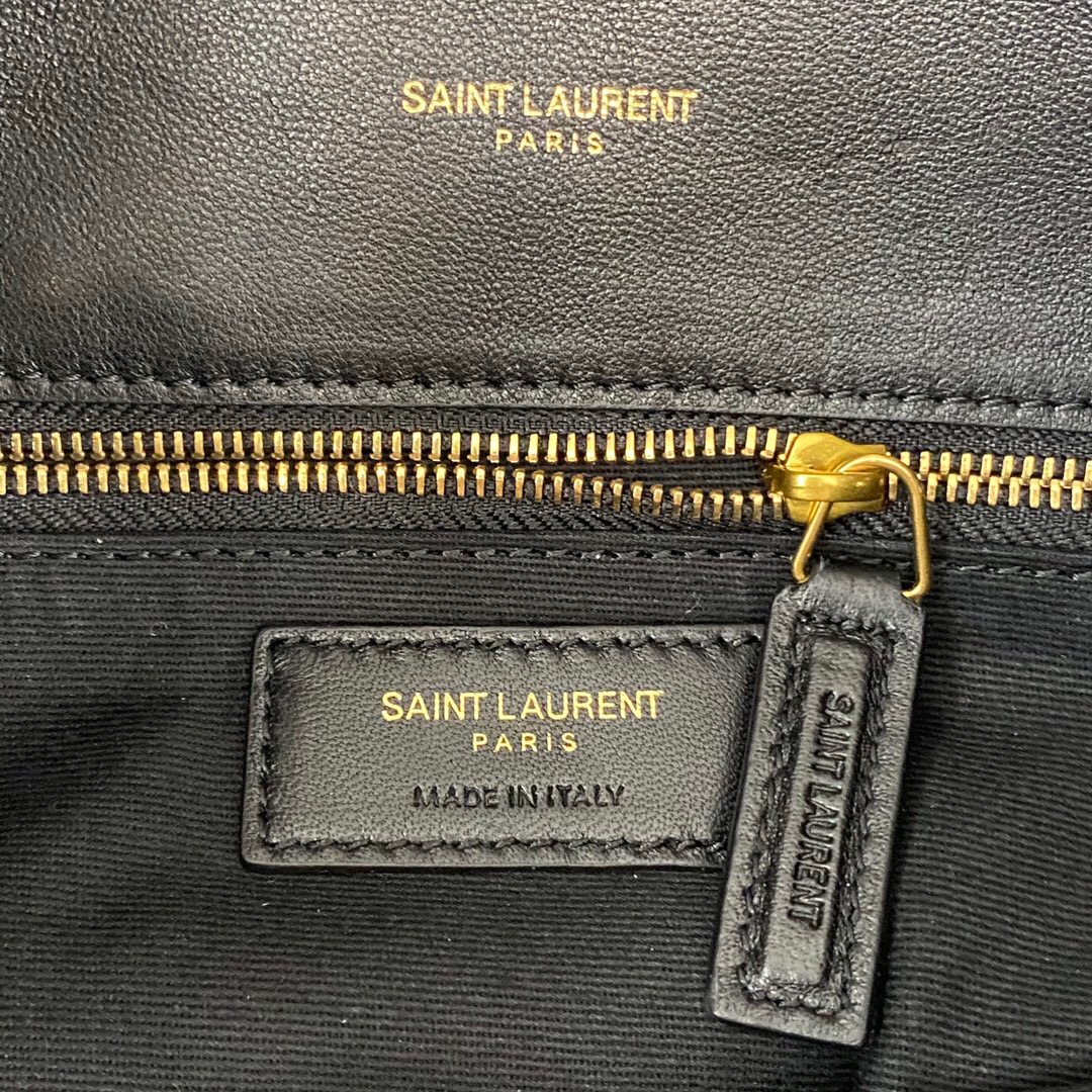 SAINT LAURENT Loulou Puffer Small Quilted Leather Shoulder Bag Black - Bag