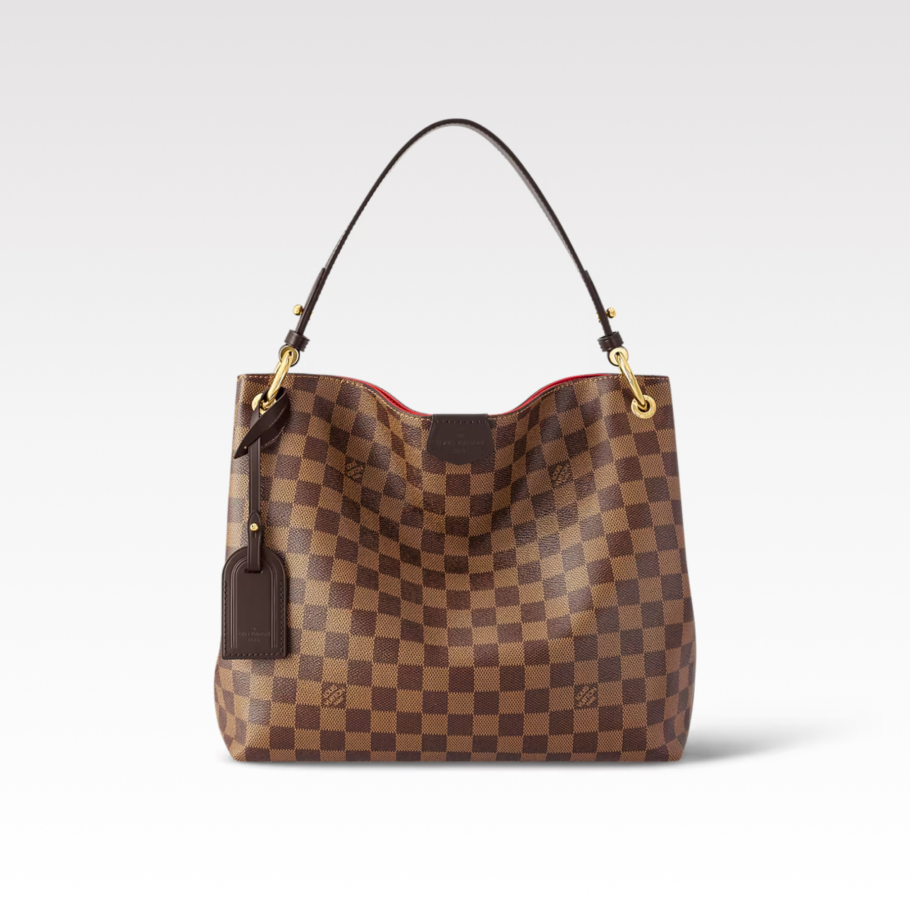 Louis Vuitton Graceful PM Damier Ebene Canvas Shoulder Bag-Ebene Bag