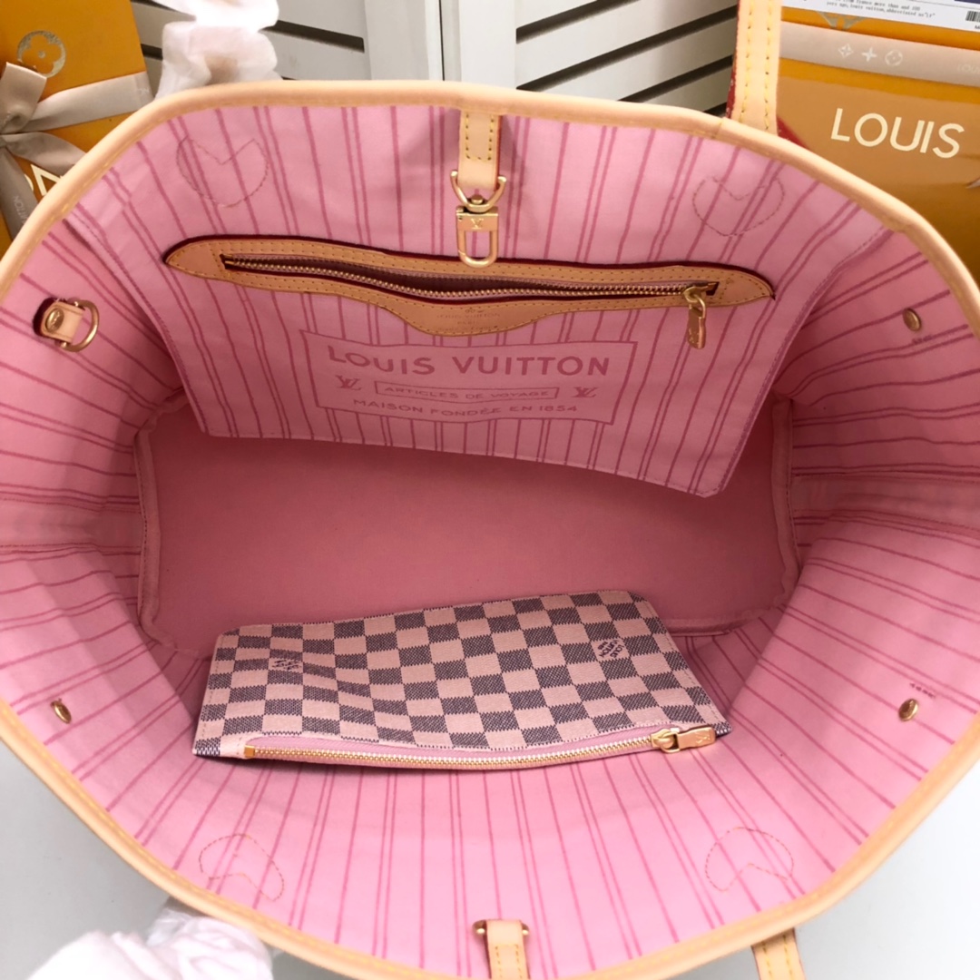 LOUIS VUITTON LV Damier Azur Canvas Neverfull GM - Bag
