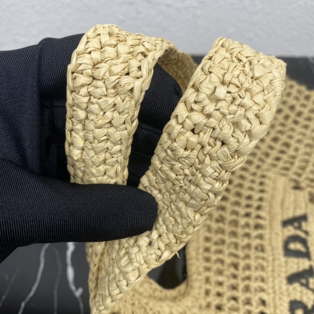 Prada Crochet tote bag Raffia bag