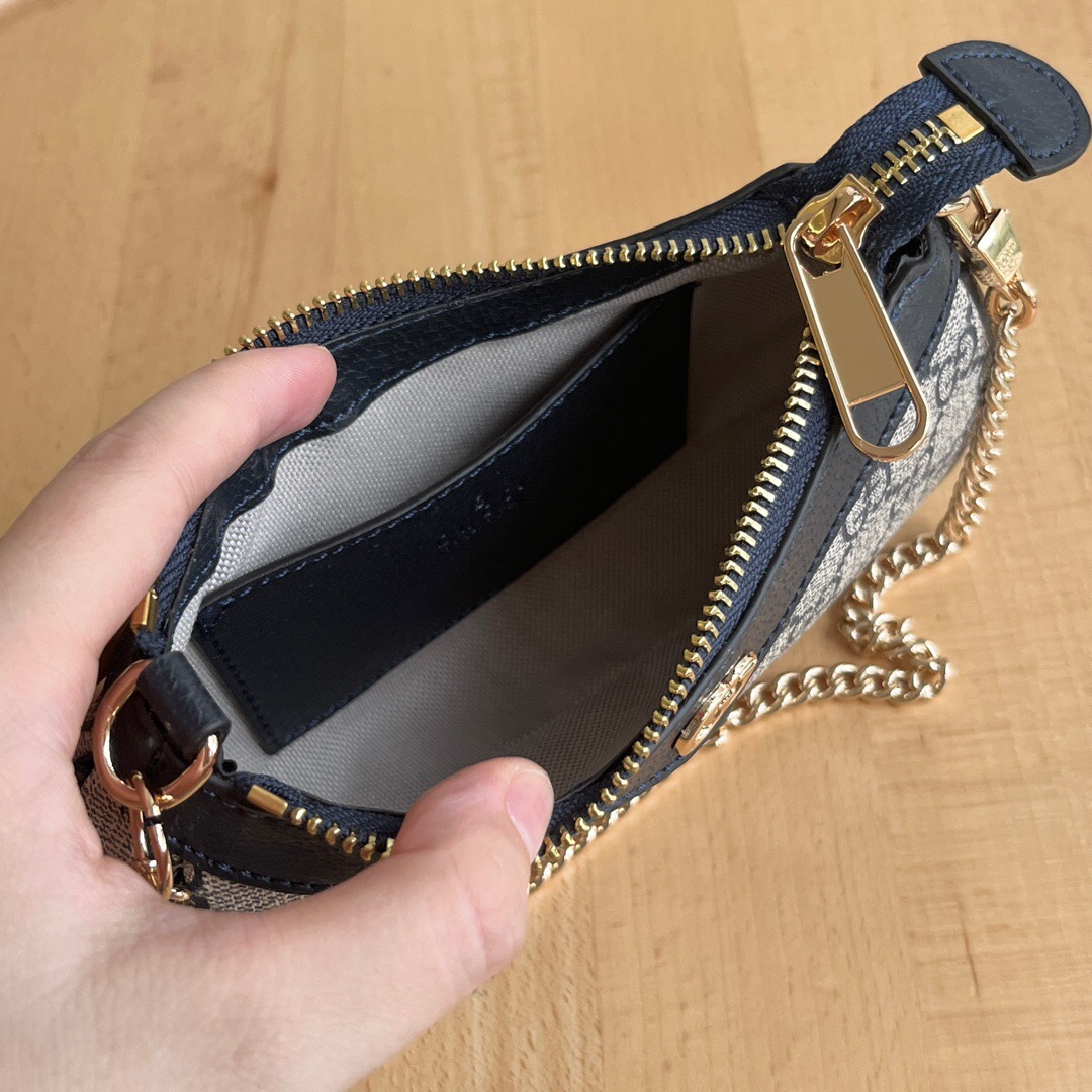 Gucci Ophidia Collection Mini Handbag - Beige And Black Bag