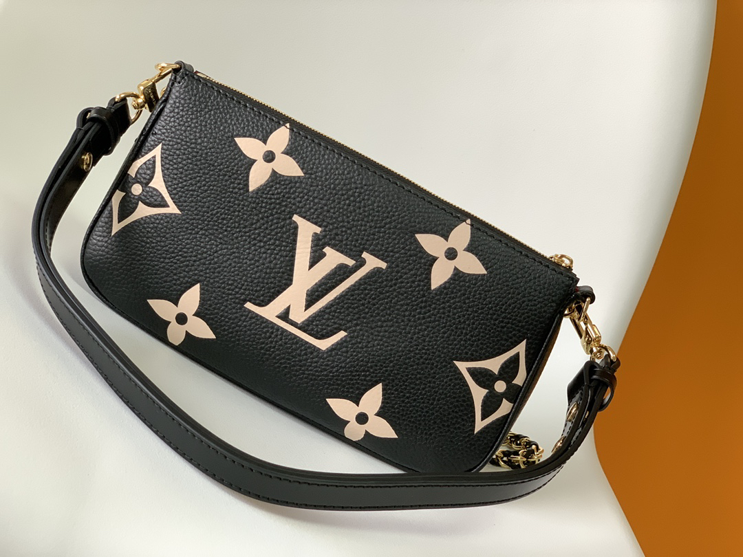 Louis Vuitton Multi Pochette Accessoires Crossbody Black and White Bag